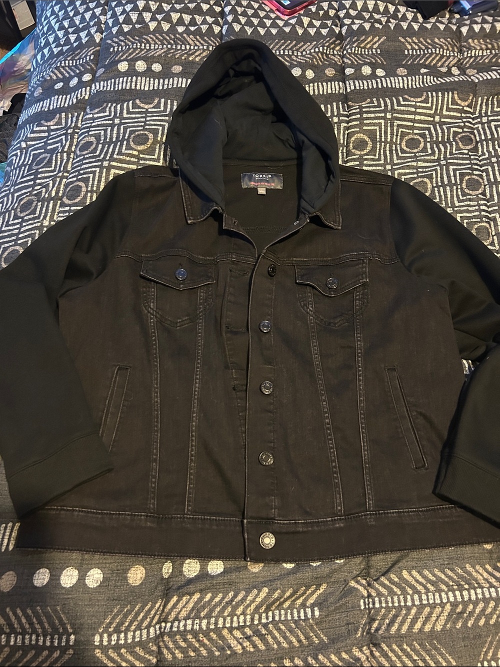 torrid Black Hooded Lightweight Shirt Jacket
